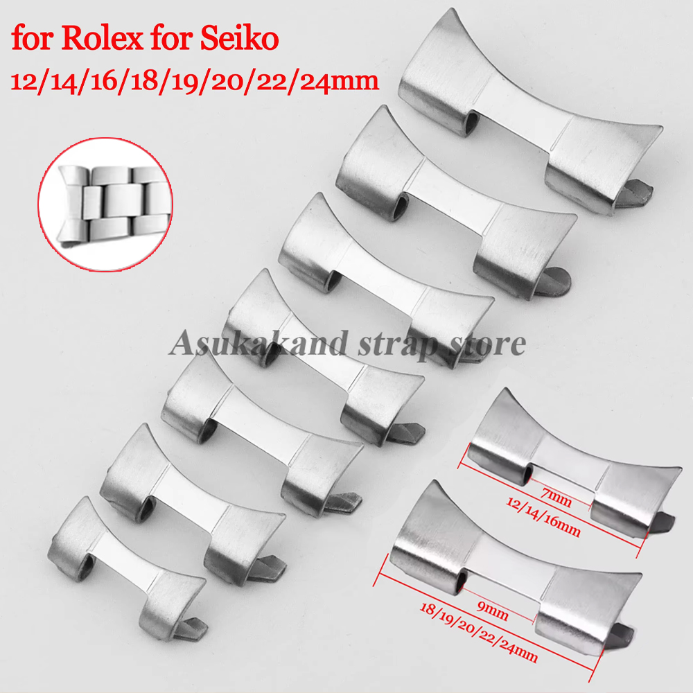 Jewellery Watch - 2pcs 12/14/16/18/19/20/22/24mm Stainless Steel Adapter for