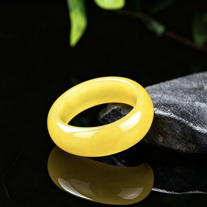 Jewelry & Watches Spółka Z Ograniczoną Odpowiedzialnością - Genuine A-grade jadeite ring with full