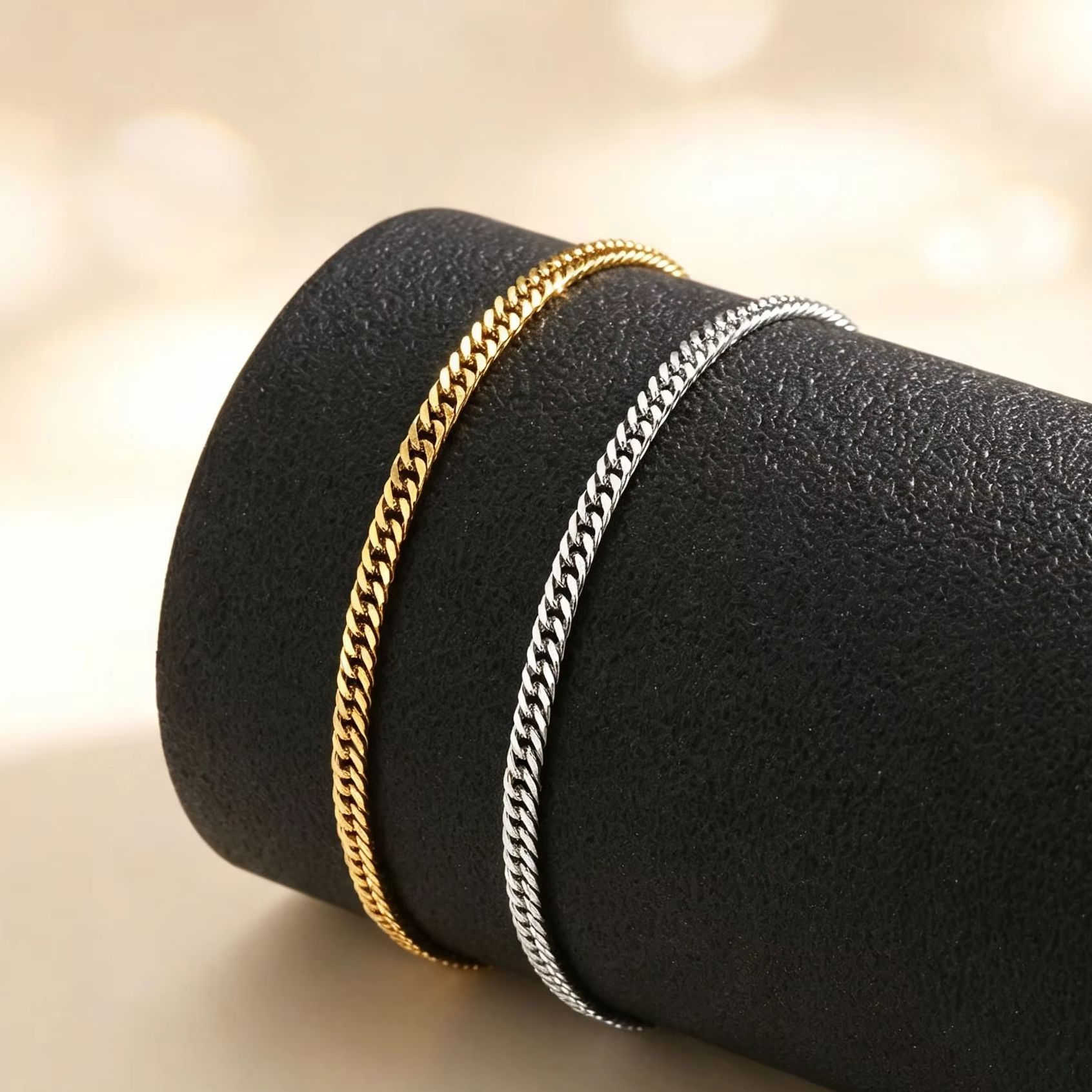 Jc Jewelry & Watches Reviews - Thin Cuban Ankle Bracelet For Women,Stainless