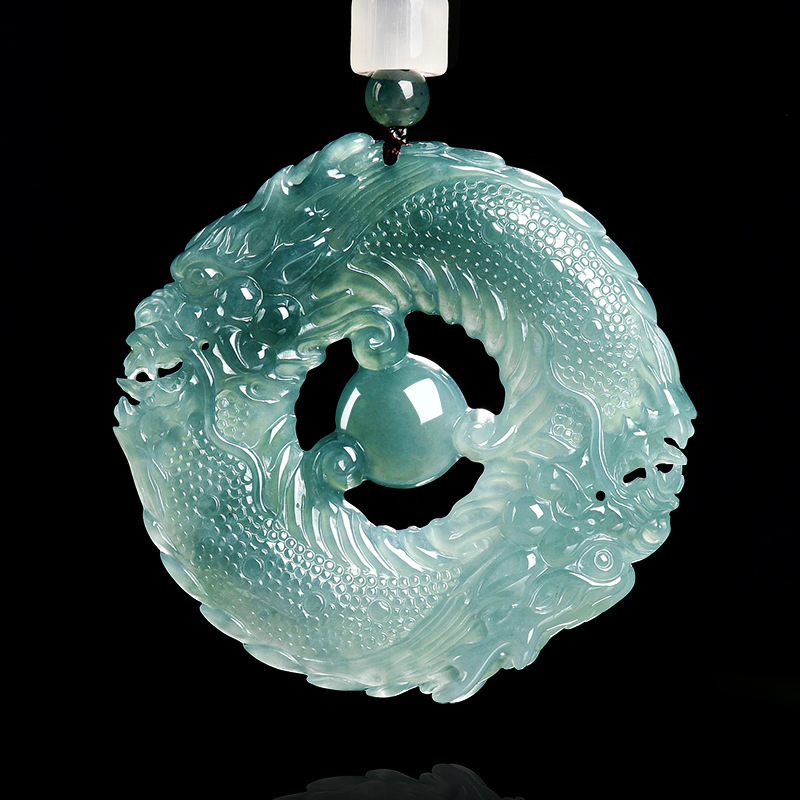 Jewelry & Watches Spółka Z Ograniczoną Odpowiedzialnością - Natural Real Emerald Blue Water Jade