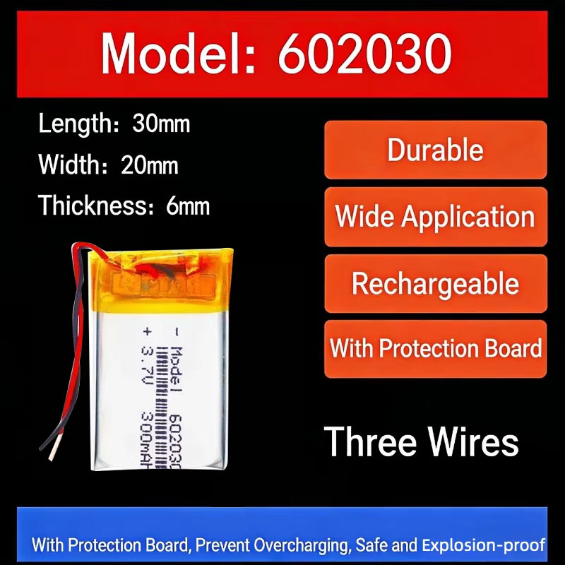 3.7V 300mAh 602030 Lithium Bat - Smartwatch recension och pris