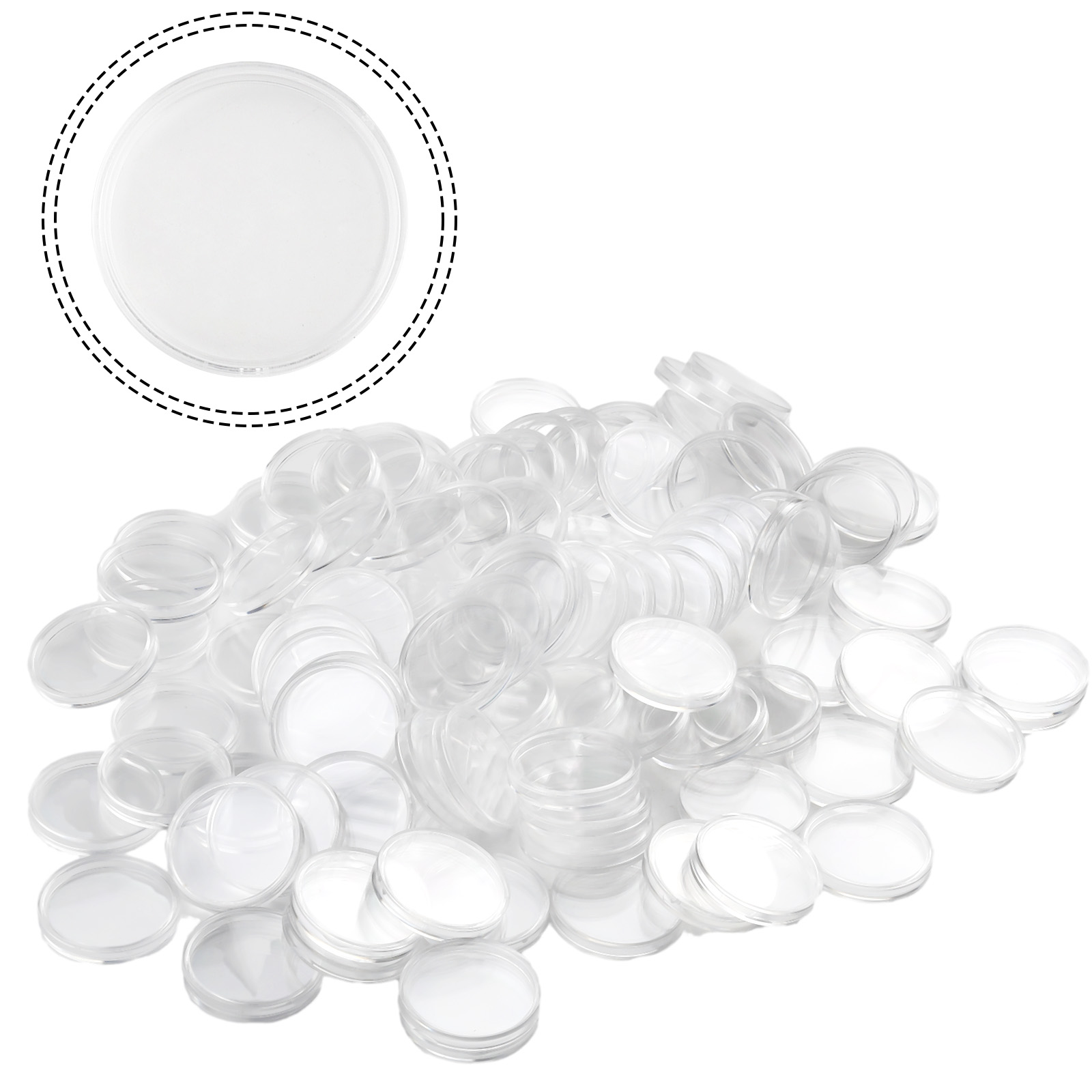 100 Clear Plastic Coin Capsule - Collectors Coins Jewelry & Watches Of Smithtown Photos recension och pris
