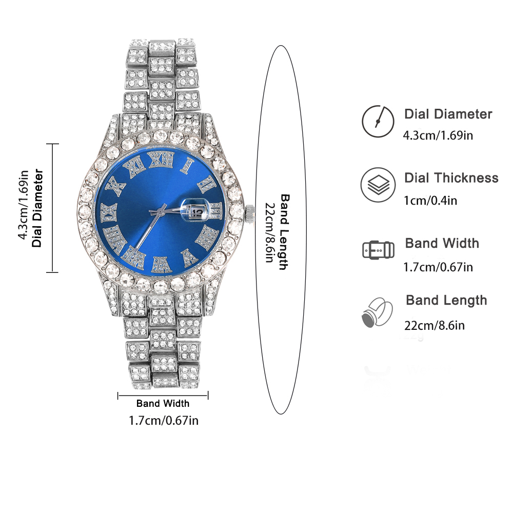 3pcs Hip-hop Watch Jewelry Set - Jewelry Type Watches recension och pris