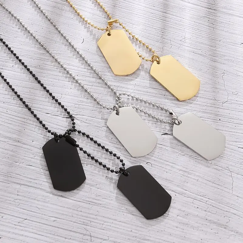 Simple Stainless Steel Double  - Mens Dog Tag Necklace recension och pris