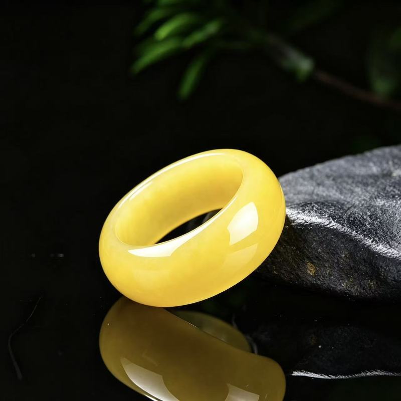 Genuine A-grade jadeite ring w - Jewelry & Watches Spółka Z Ograniczoną Odpowiedzialnością recension och pris