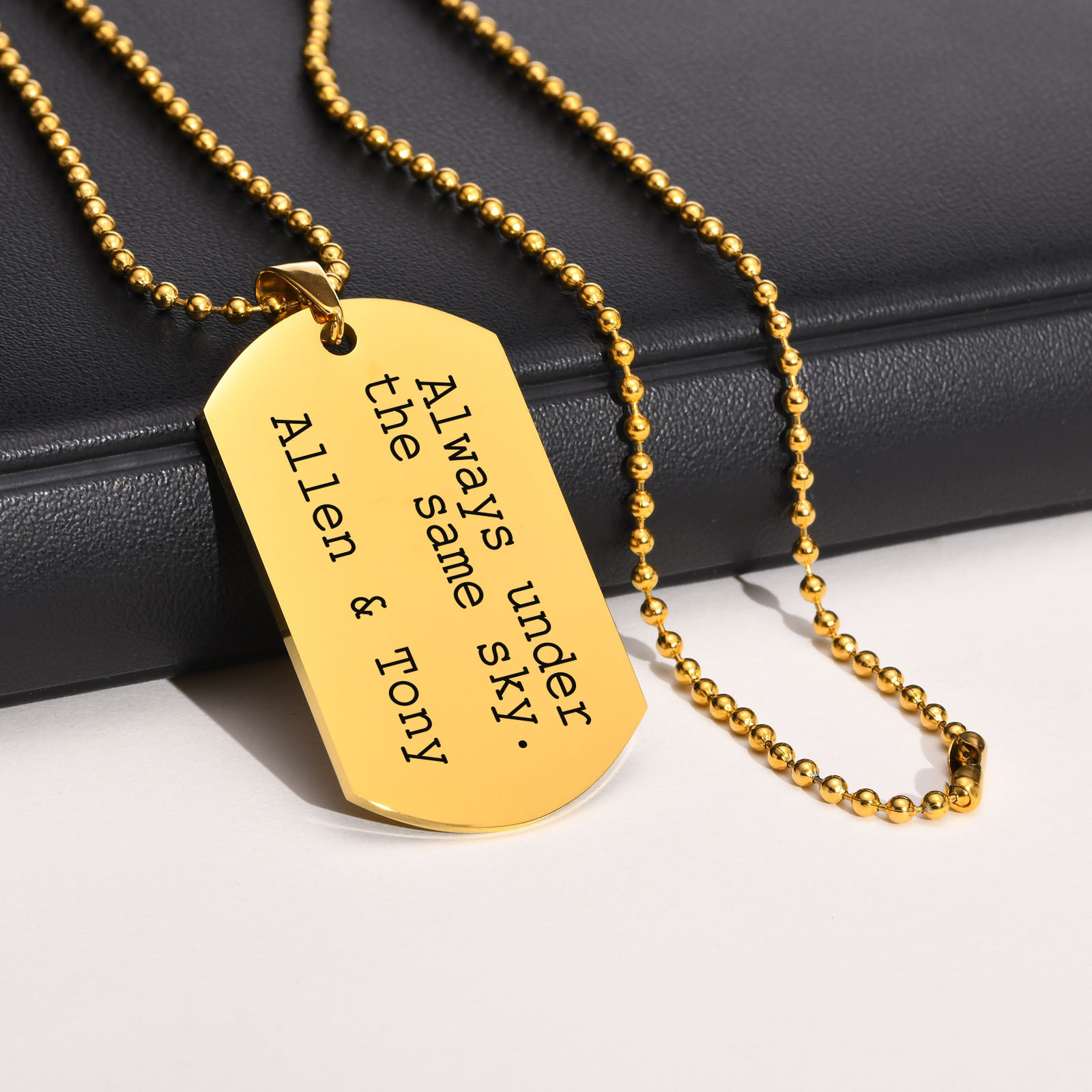 Mprainbow Personalized Engrave - Mens Dog Tag Necklace recension och pris