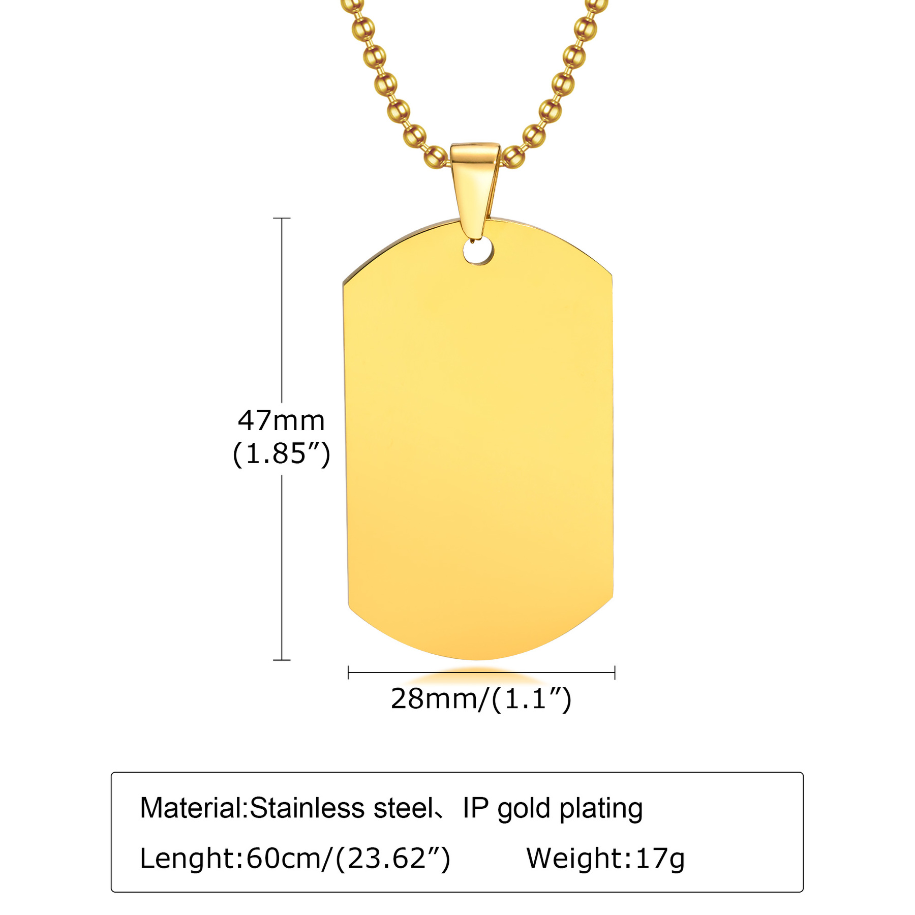 Mprainbow Personalized Engrave - Mens Dog Tag Necklace recension och pris