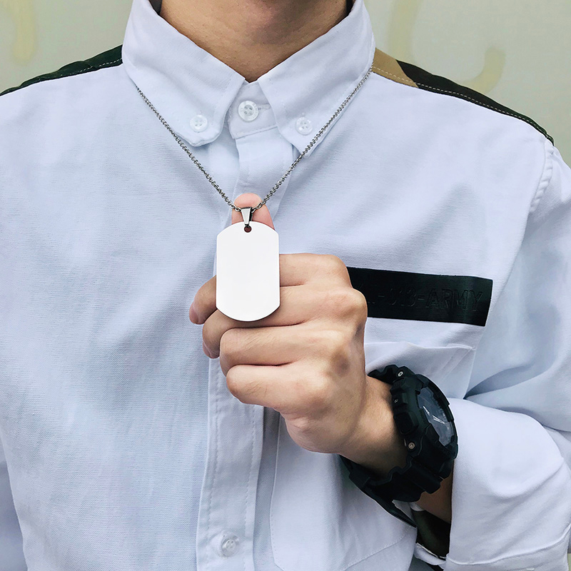 Vnox In the Darkest Hour When  - Mens Dog Tag Necklace recension och pris