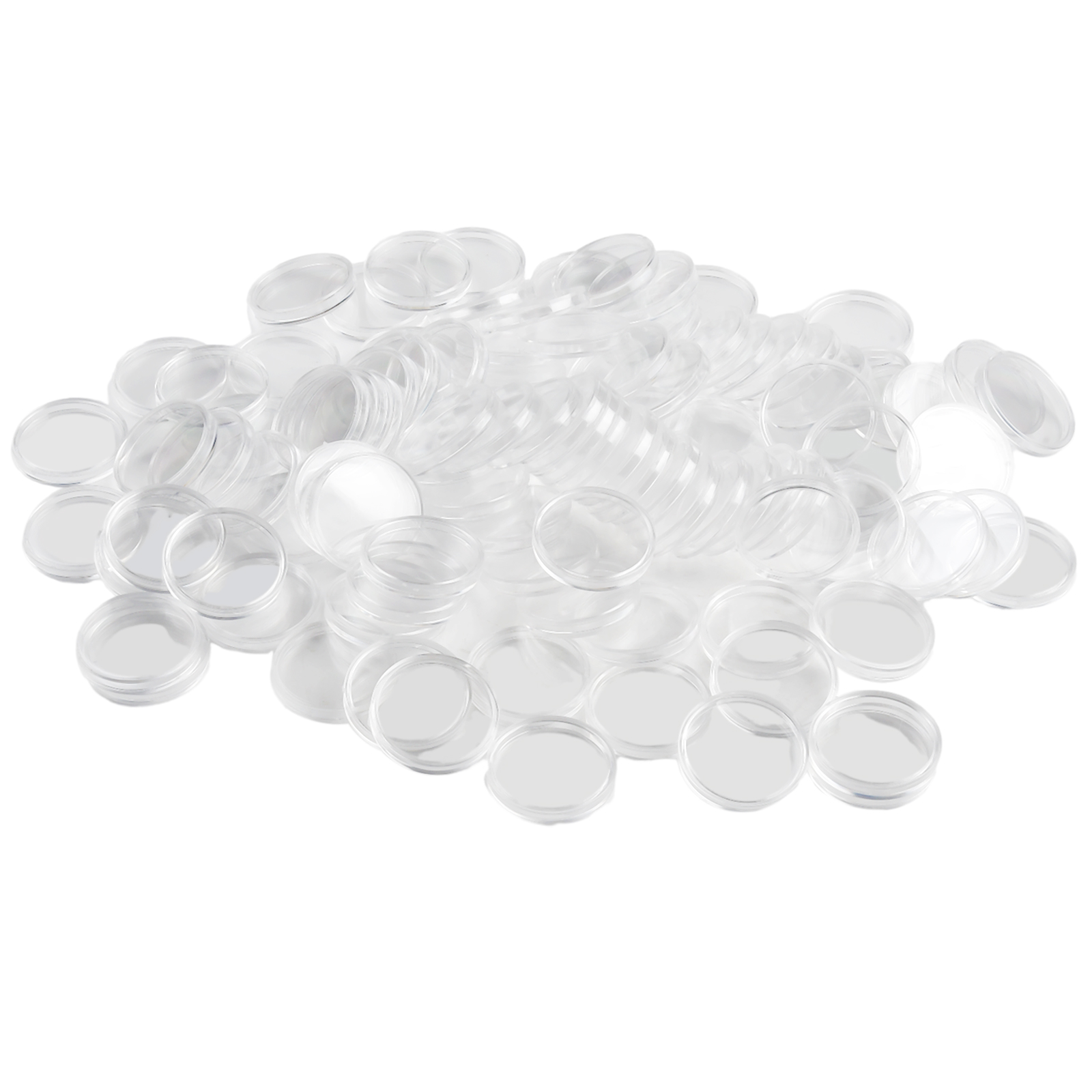 100Pcs Transparent Plastic Rou - Collectors Coins Jewelry & Watches Of Smithtown Photos recension och pris