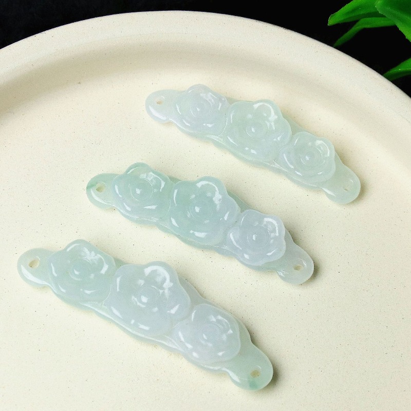 1pc Natural Jadeite Emerald Fl - Jewelry & Watches Spółka Z Ograniczoną Odpowiedzialnością recension och pris