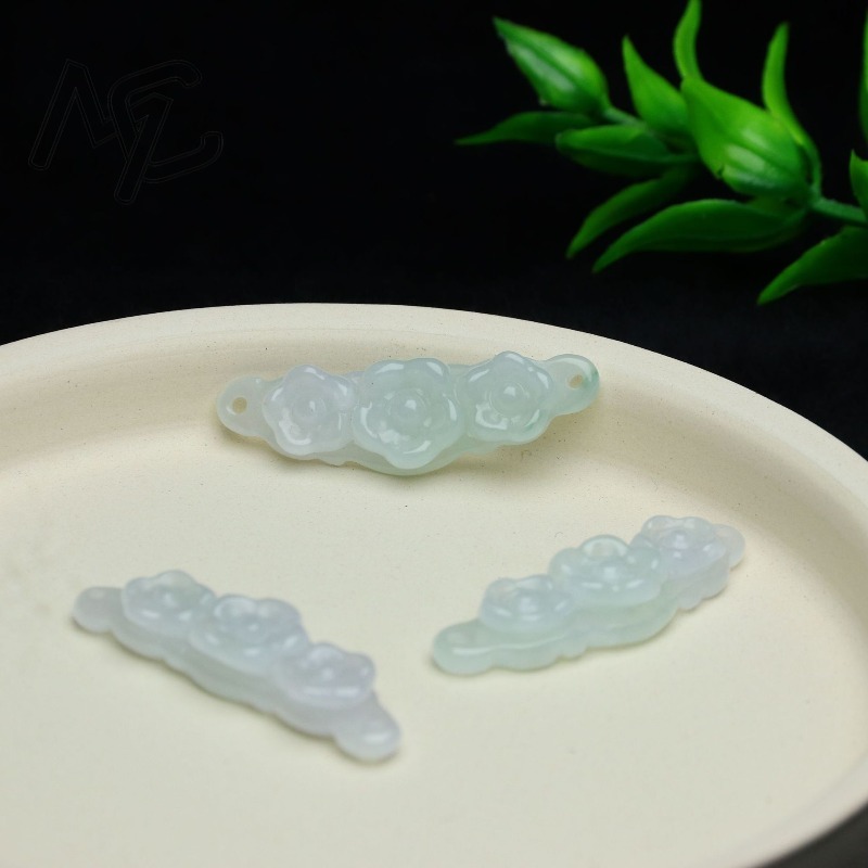 1pc Natural Jadeite Emerald Fl - Jewelry & Watches Spółka Z Ograniczoną Odpowiedzialnością recension och pris
