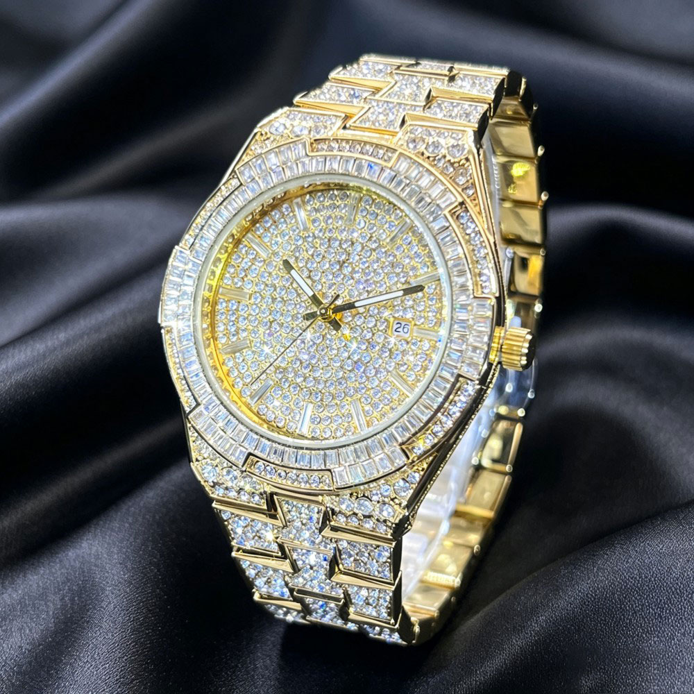 Hot Sell Gold Ice Watch For Me - Jewelry And Watches Luxury Brand recension och pris