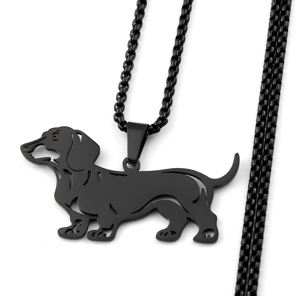 Doxie Sausage Dog Pendant Neck - Mens Dog Tag Necklace recension och pris