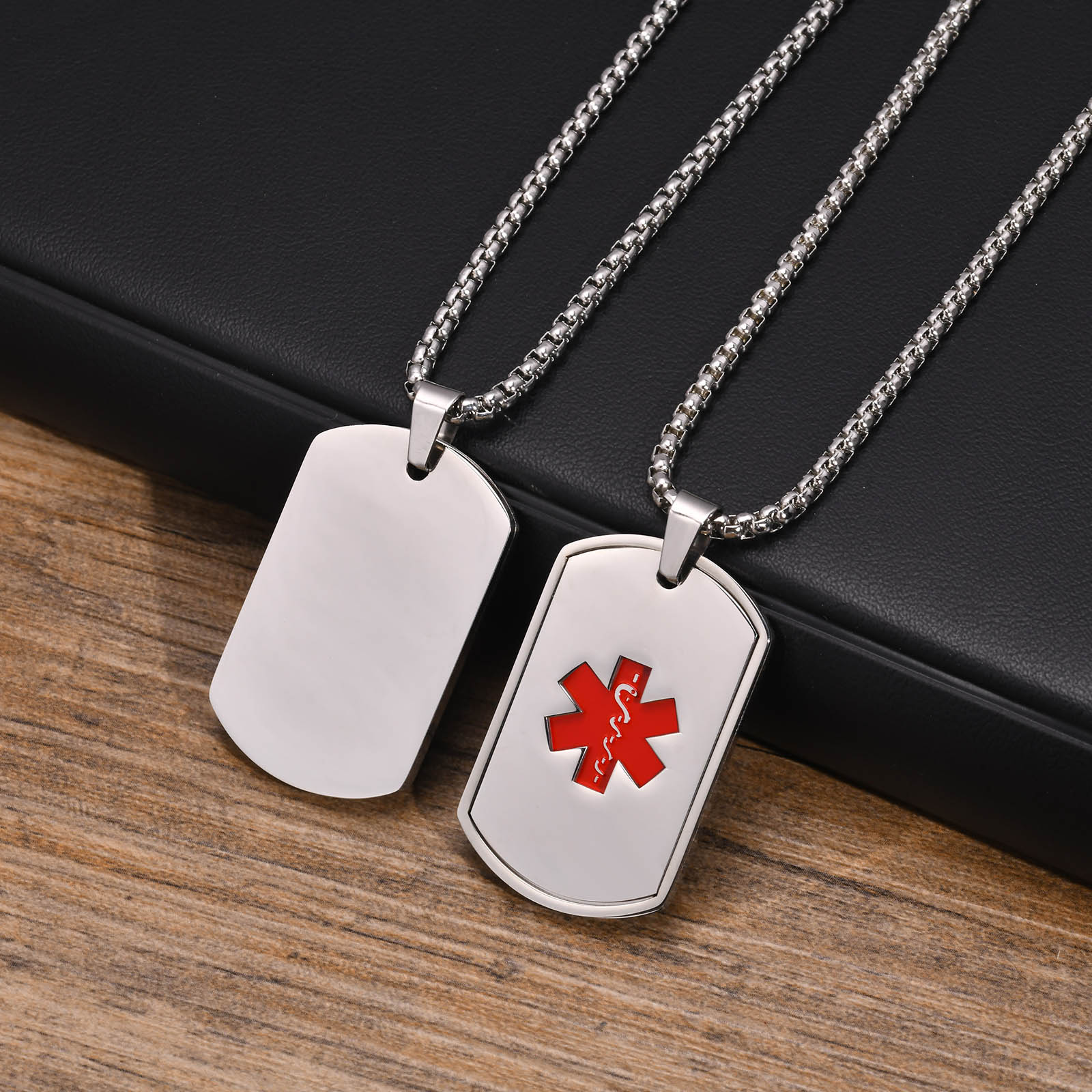 Vnox Medical Alert ID Necklace - Mens Dog Tag Necklace recension och pris