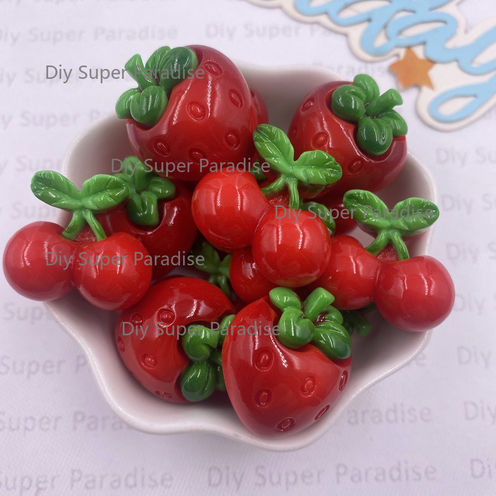 8PCS Resin Kawaii Colorful Red - Paradise Jewelry & Watches Llc Photos recension och pris