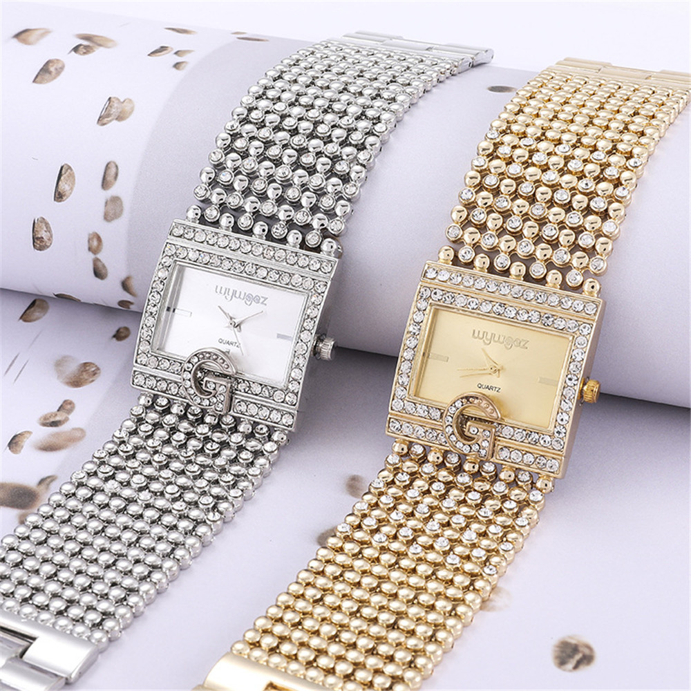 Simple Square Gold Watches Wom - Jewelry Diamond Watches recension och pris