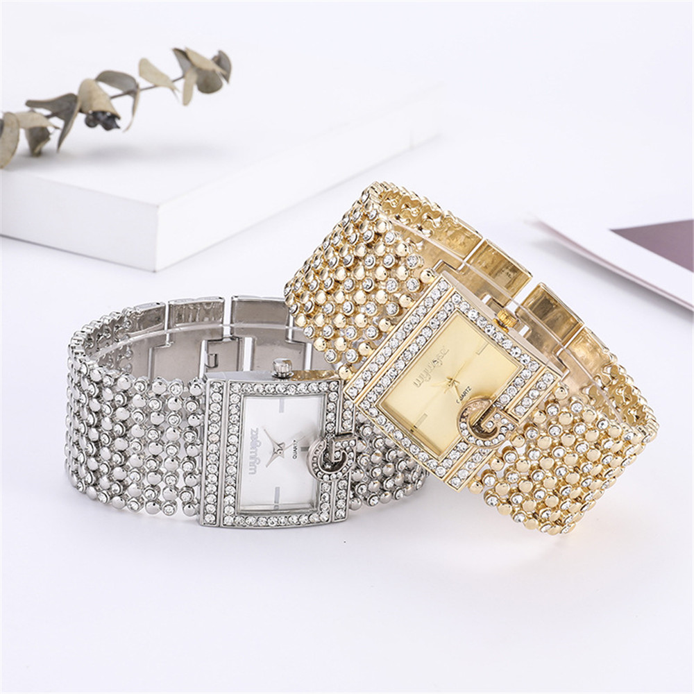 Simple Square Gold Watches Wom - Jewelry Diamond Watches recension och pris