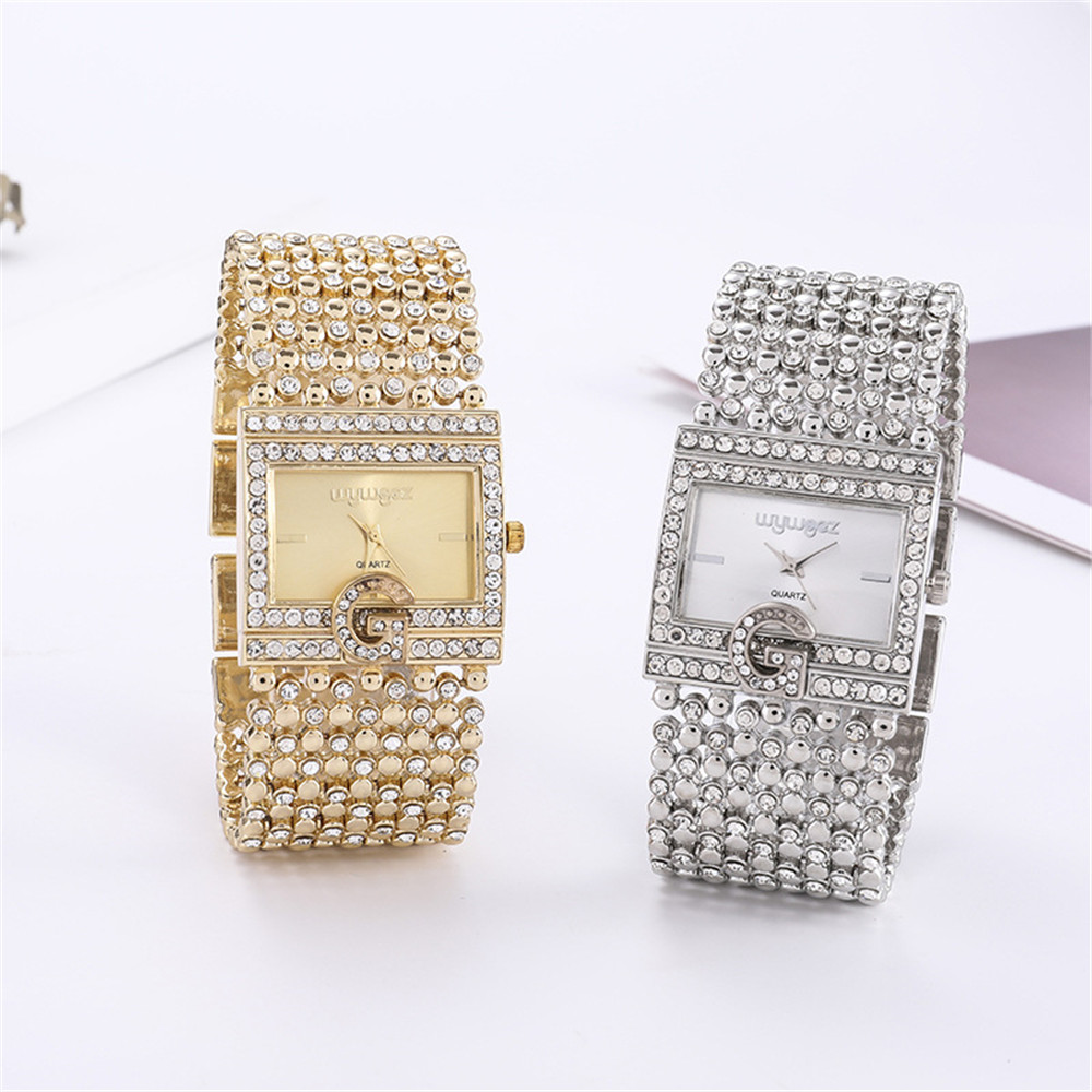 Simple Square Gold Watches Wom - Jewelry Diamond Watches recension och pris