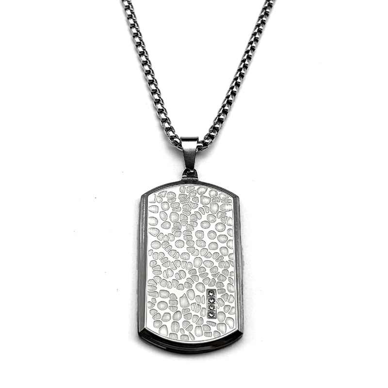 Retro Stainless Steel Irregula - Mens Dog Tag Necklace recension och pris
