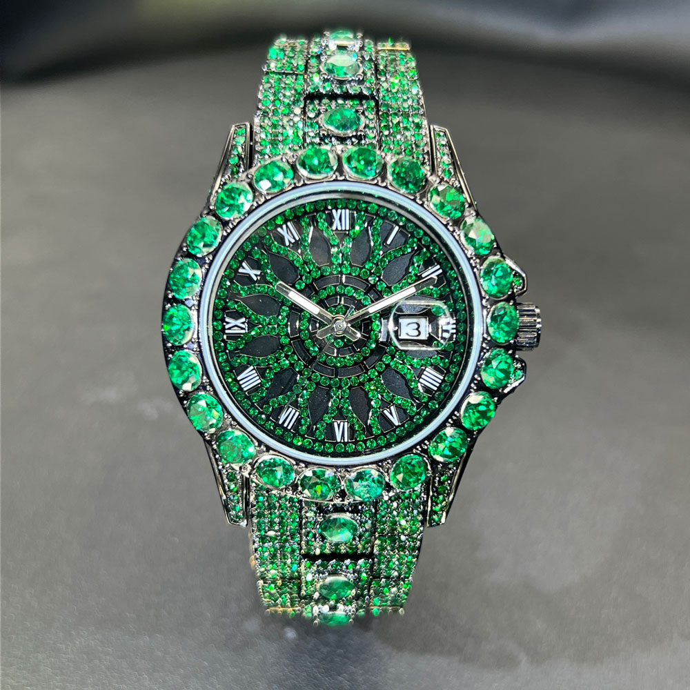 Green Diamond Watch For Men Br - Jewelry And Watches Luxury Brand recension och pris