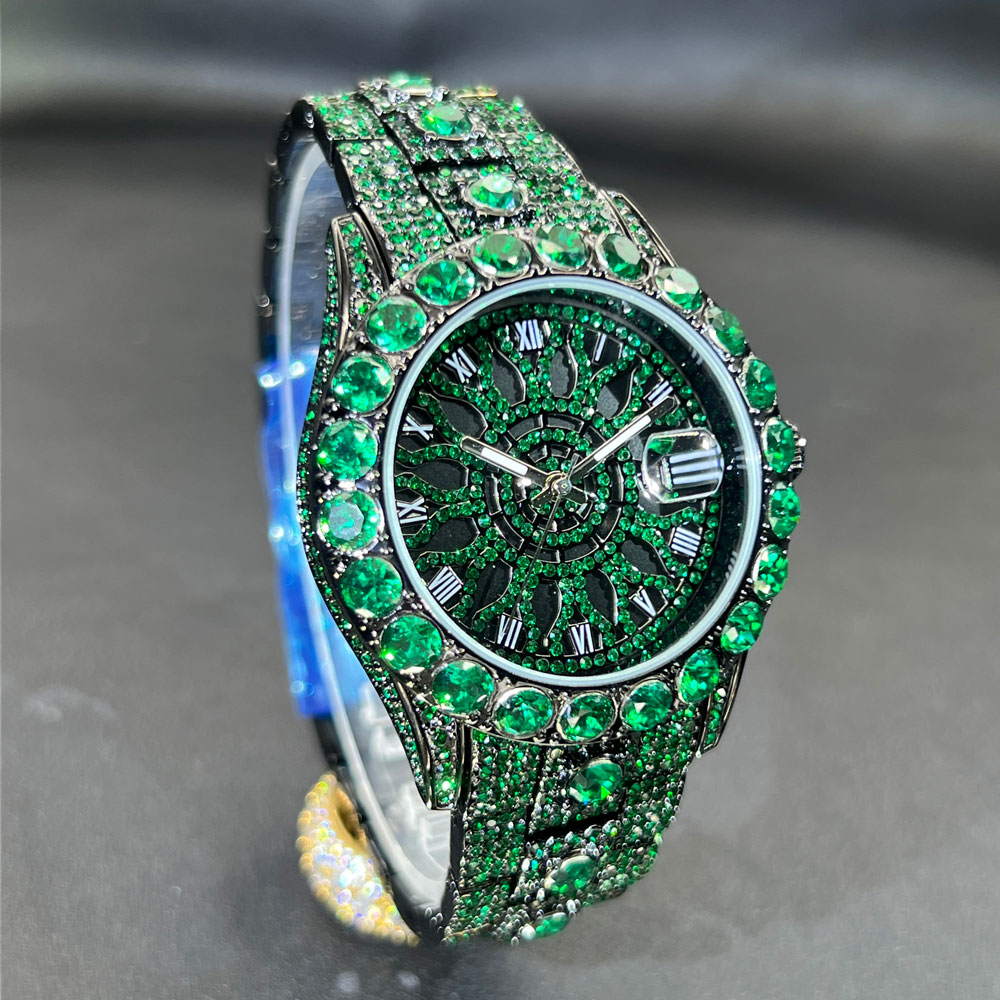 Green Diamond Watch For Men Br - Jewelry And Watches Luxury Brand recension och pris