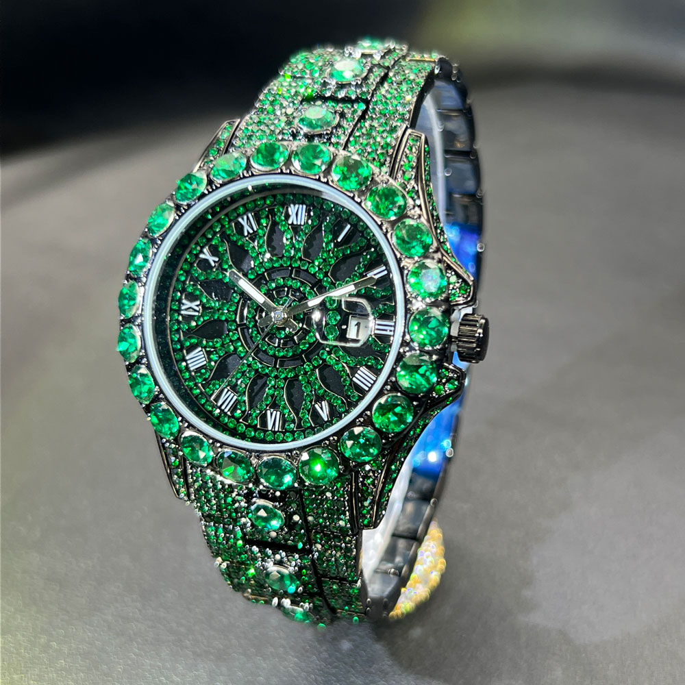 Green Diamond Watch For Men Br - Jewelry And Watches Luxury Brand recension och pris