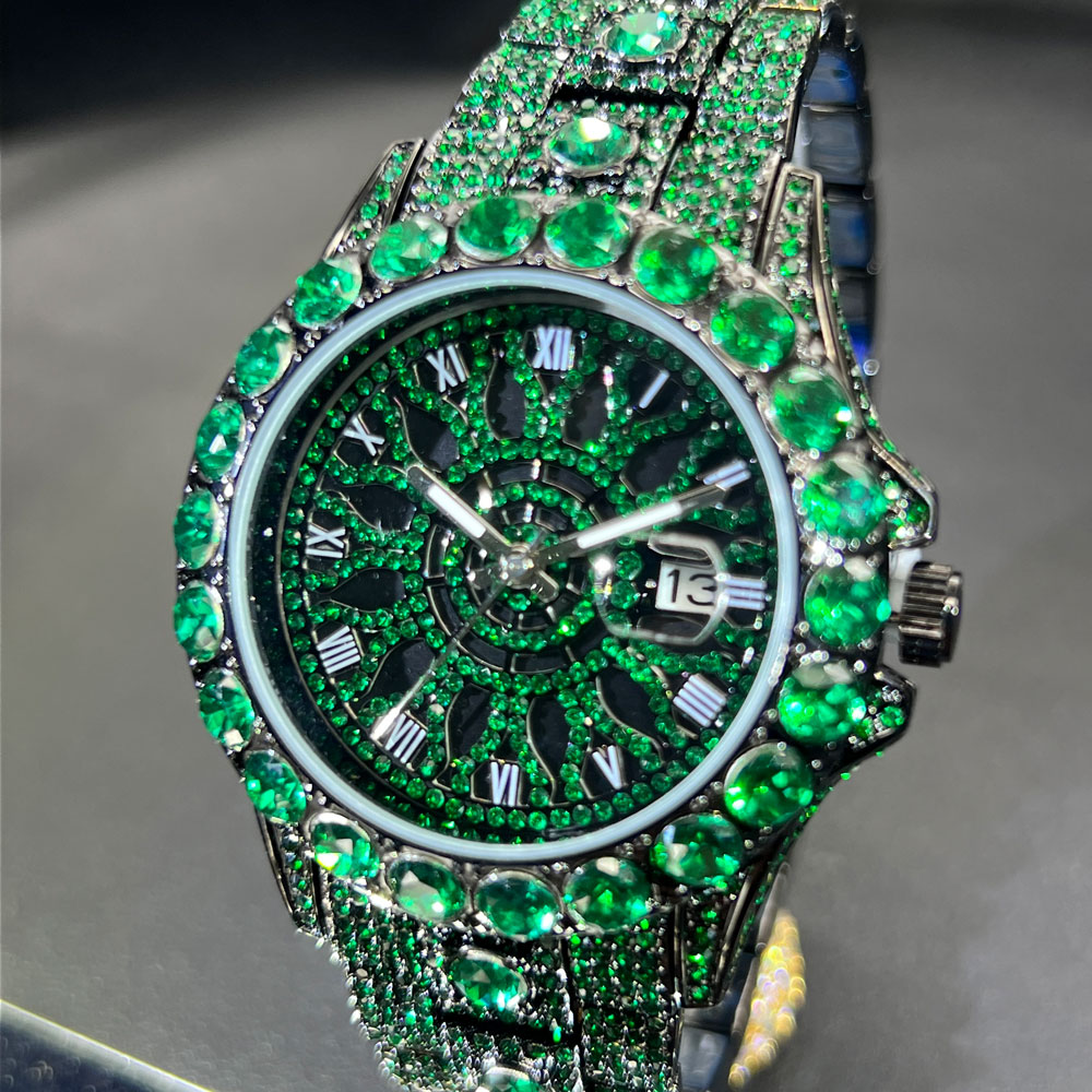 Green Diamond Watch For Men Br - Jewelry And Watches Luxury Brand recension och pris