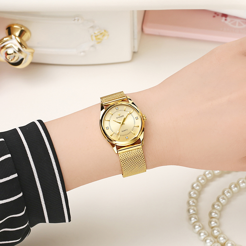 WWOOR Luxury Brand Dress Gold  - Jewelry Diamond Watches recension och pris