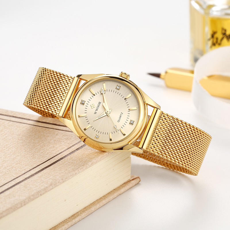 WWOOR Luxury Brand Dress Gold  - Jewelry Diamond Watches recension och pris